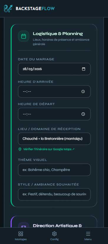 Brief de tournage détaillé : informations du client, contacts, logistique et planning